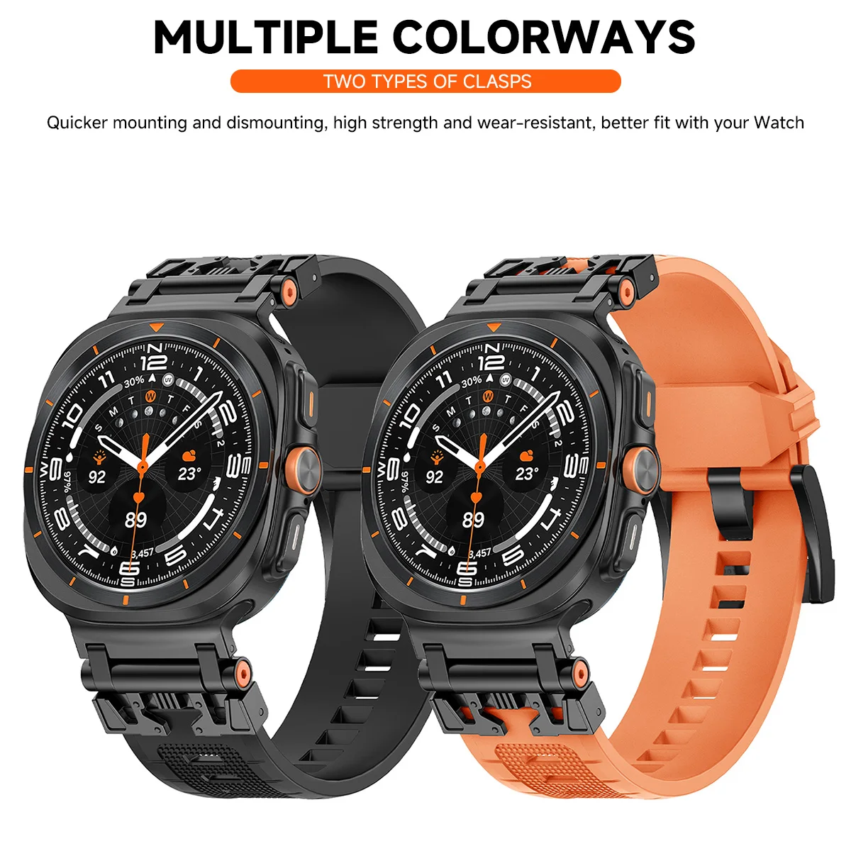 TPU Sports Band para Samsung Galaxy Watch, Ultra Strap, pulseira de luxo para homens, pulseira de relógio, 47mm