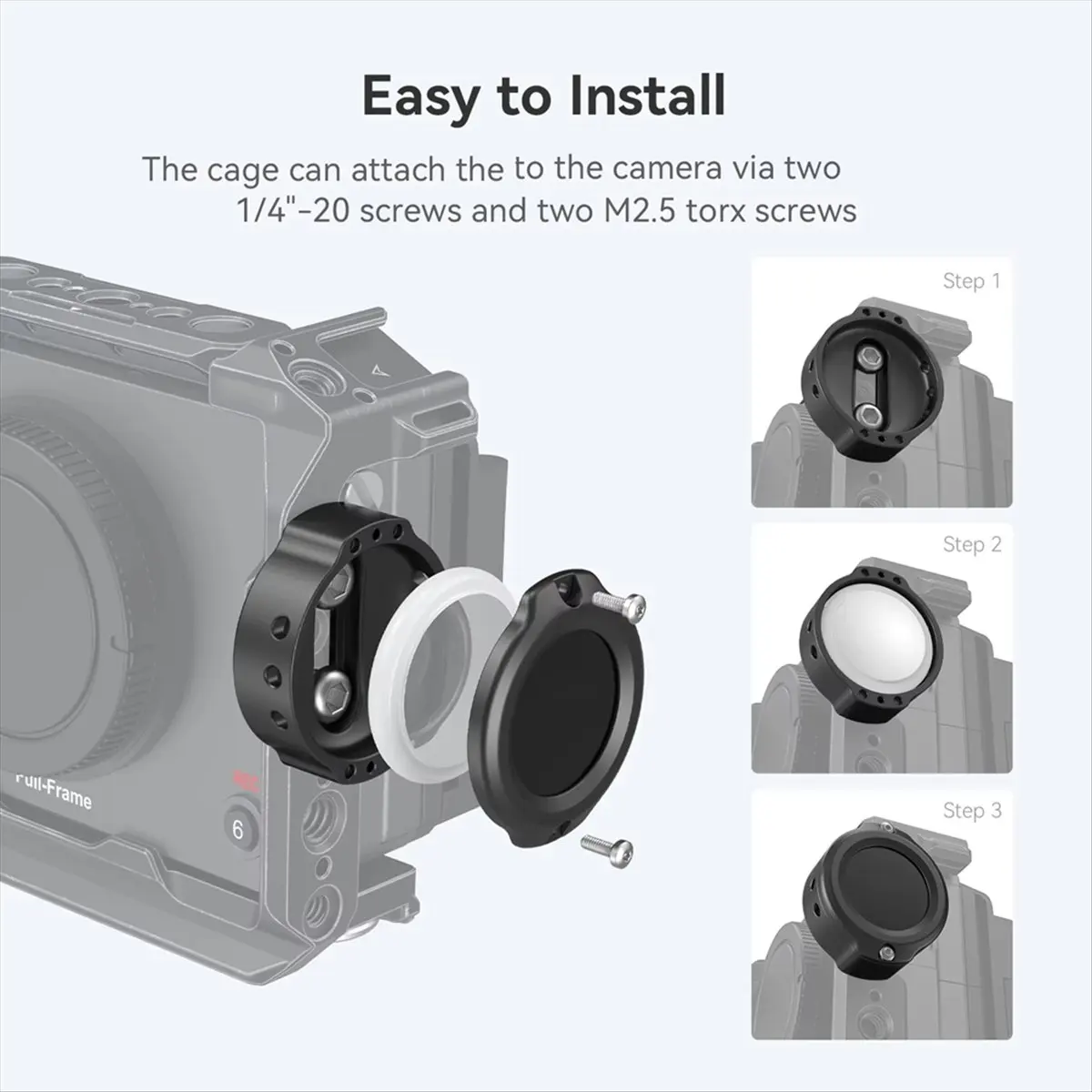 Cage for with A 18mm Through Slot with 1/4in-20 Threaded Hole Mount on the Camera to Track Devices MD4149