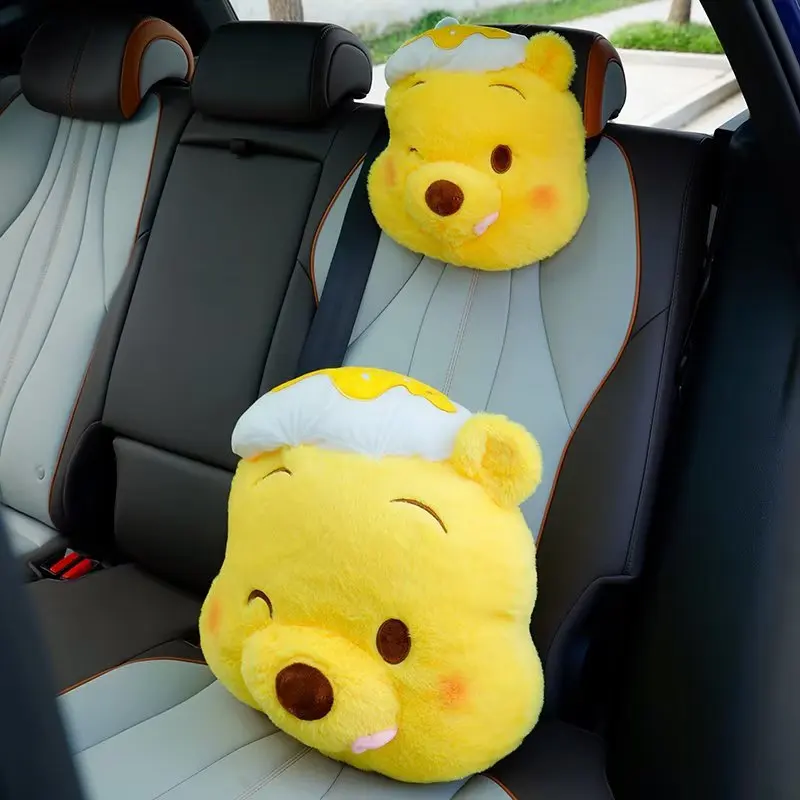 Coussin de dos en peluche pour siège de voiture, oreiller de dessin animé, coussin de jet de crème glacée, ourson, ours mignon, repos de sauna, canapé-lit, cadeaux de Noël pour les filles