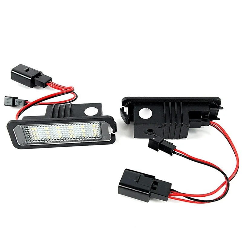 1 pasang lampu plat nomor LED lampu lisensi untuk Volkswagen Skoda POLO GOLF Porsche Bentley Altea bagian otomatis