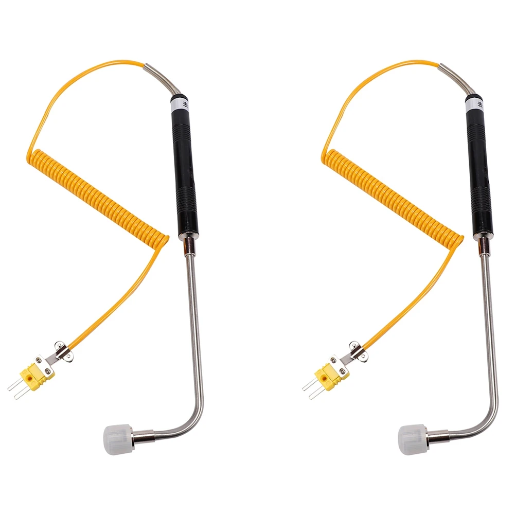 2X NR-81533B K Type Sensor Right Angle Surface Temperature Probe High Temperature Thermocouple -50 To 500℃