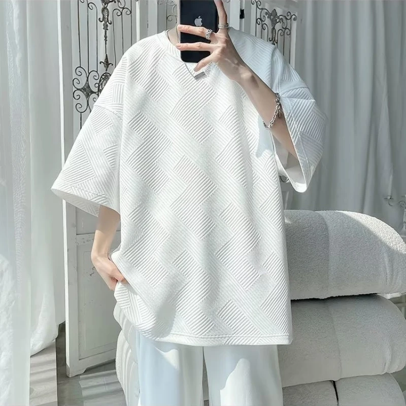 الصيف بساطتها رمادي بلايز الرجال قصيرة الأكمام الهراء تصميم اليومية ملابس الشارع الشهير عطلة السفر طالب الملابس الفضفاضة