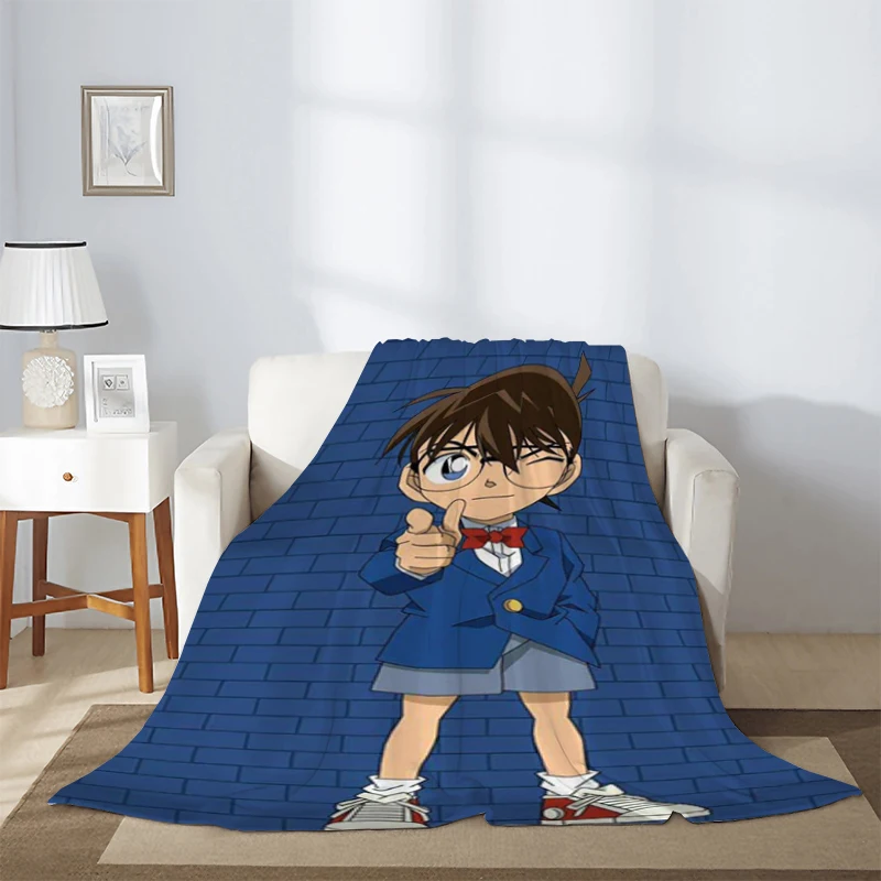 Decorative Sofa Blanket Detective Conan Classic Comic Warm Winter Blankets & Throws Microfiber Bedding Knee Fleece Fluffy Soft