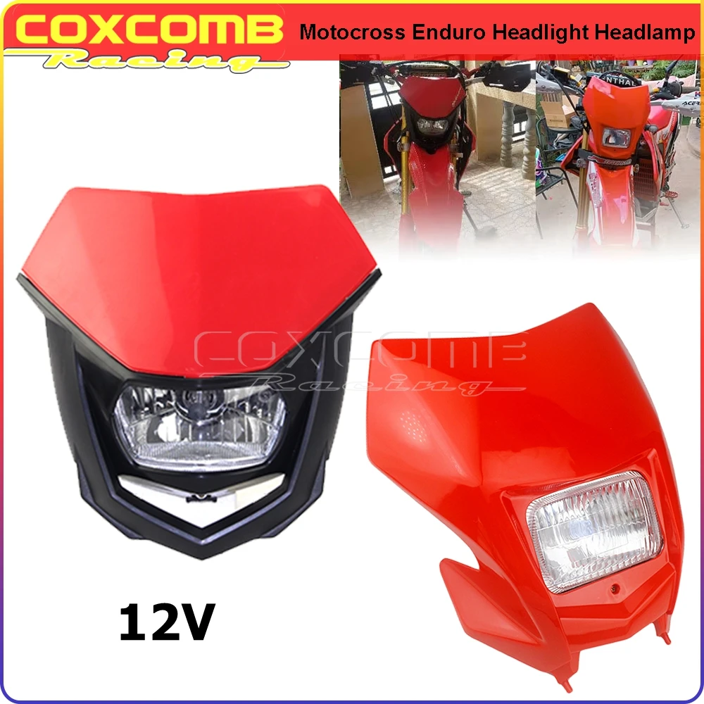 

Внедорожная фара для мотокросса, эндуро, красная ходовая фара, маска для Honda CRF450 CRF250 CRF230 CRF125 CRF150 CRF110 2015-20