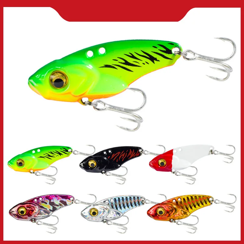 1pc Metal VIB Blade Lure 3.5g 5g 7g 10g 15g 20g 3D Eyes Pencil Spoon Spinner Balancer Fishing Lure Hard Bait Fishing Tackle Hook