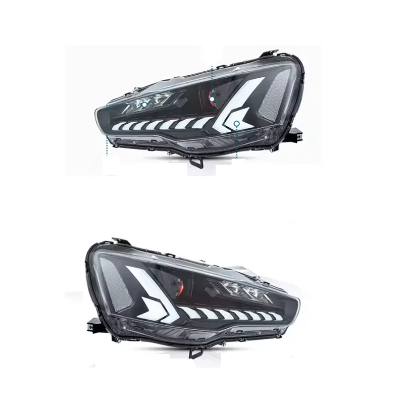 LED Headlights For Lancer EX EVO 2008-2020 Upgrade Animation Sequential Head lamp Lancer Headlight