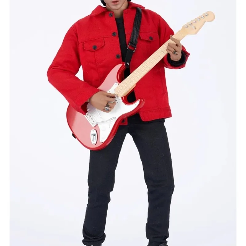 

ZY5053 1/6 Scale Toys Male Red Coat Pants T-shirt Clothing Clothes Model for 12inch Action Figures Body Doll Decoration