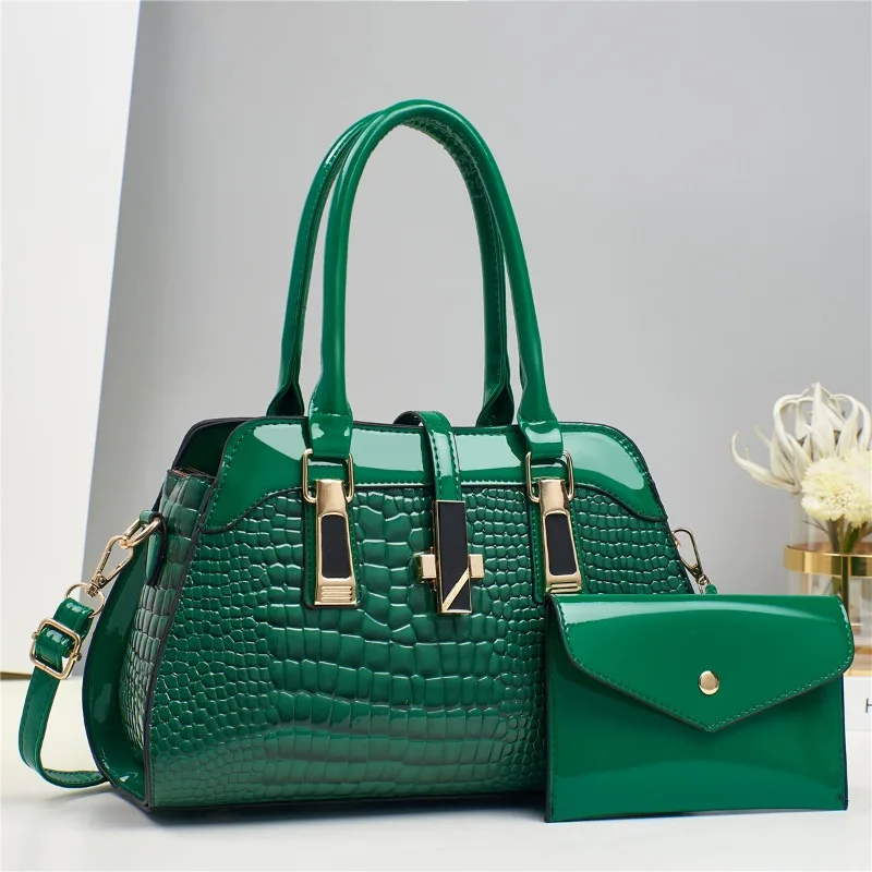 Classic Crocodile Pattern Women'S Handbag Large Capacity Fashionable Shoulder Bag Luxury Brand Designer Crossbody Bag  Tote Bag