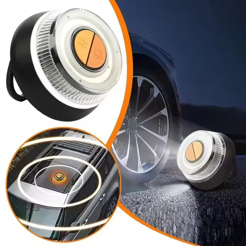Car magnetic emergency indicator light with 2 lighting mode,used for fast 360°visual positioning light,for various vehicle model
