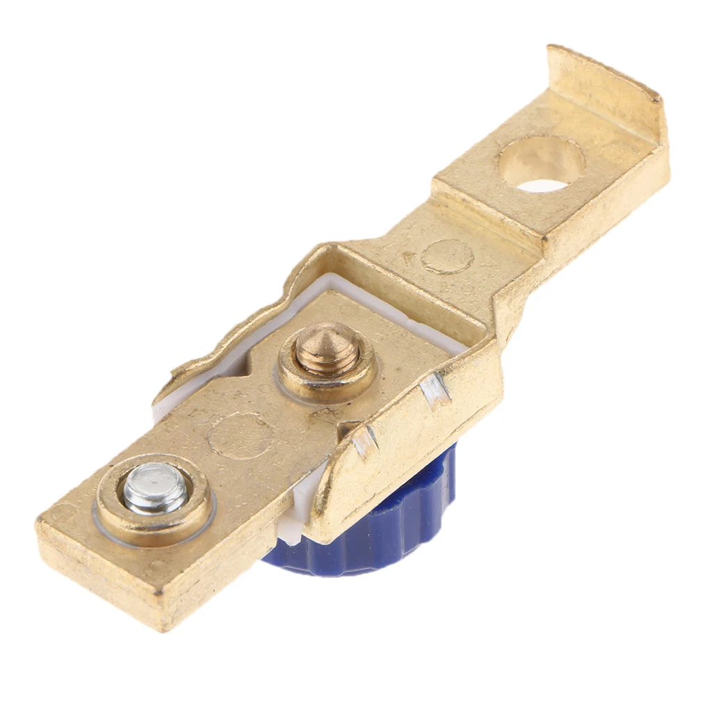 Battery Cut Off Isolator Switch Gold Blue Zinc Alloy Leakage Prevention Accessory for Motorcycle Electrombile