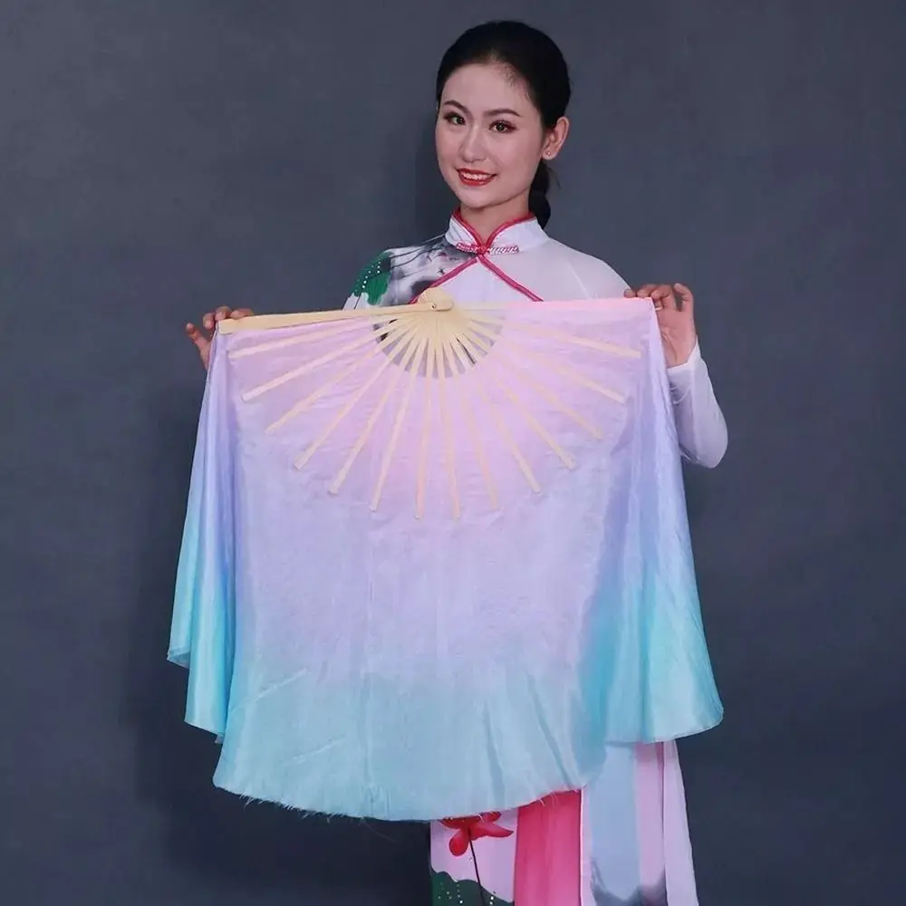 Chinese Traditional Long Silk Hand Fan Performance Fans Belly Dance Fan Costume Accessory