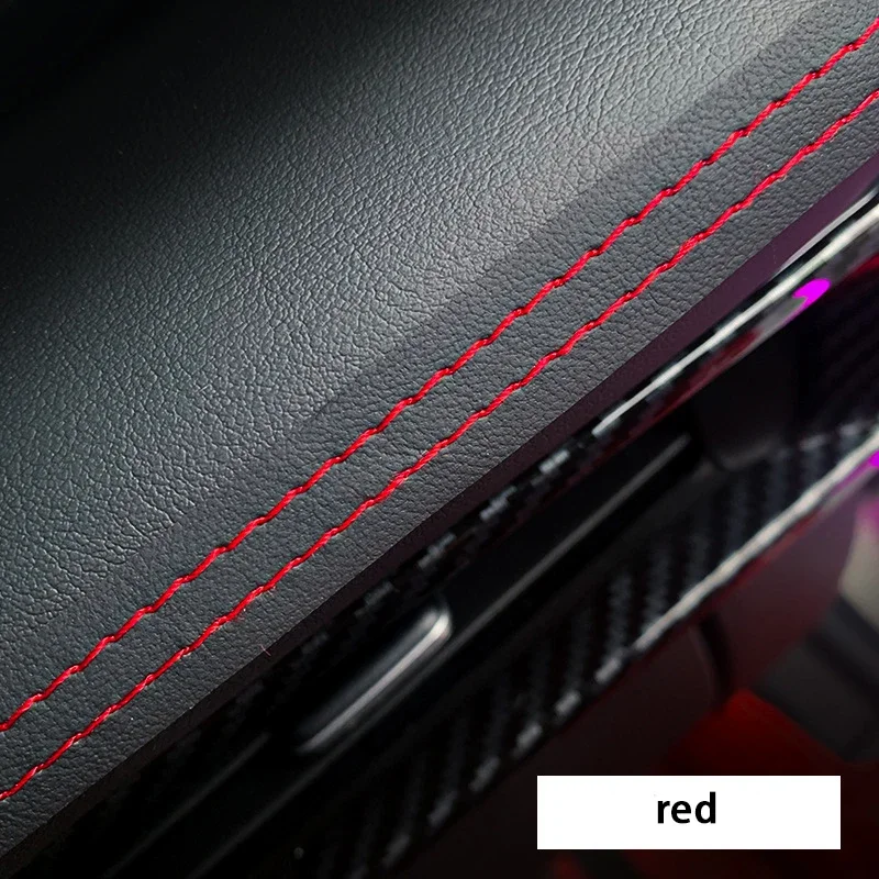 سيارة الداخلية صب تقليم ذاتية اللصق لوحة القيادة الجلود خط الزخرفية الأحمر الأزرق DIY جديلة قطاع سيارة الديكور 0.5/1/2 متر