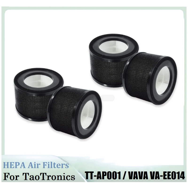 4PCS Replacement 3-In-1 HEPA Air Filters For Taotronics TT-AP001 / VAVA VA-EE014 Air Purifiers Filter Accessories