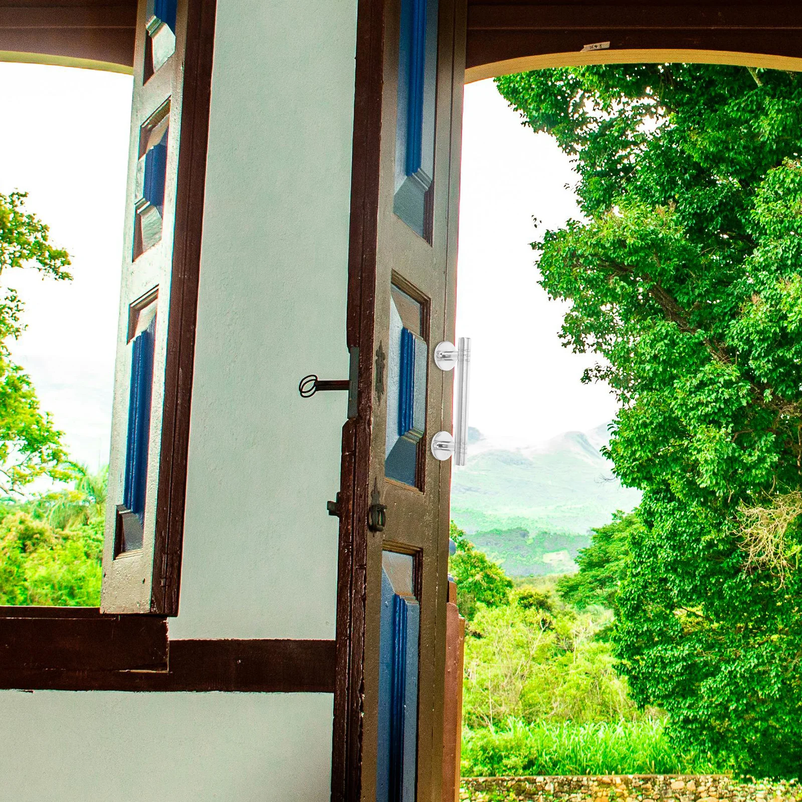 

Stainless Steel Surface Mounted Door Handle Modern Ergonomic Design Heavy Duty Hardware Pull For Home Office Security Gate