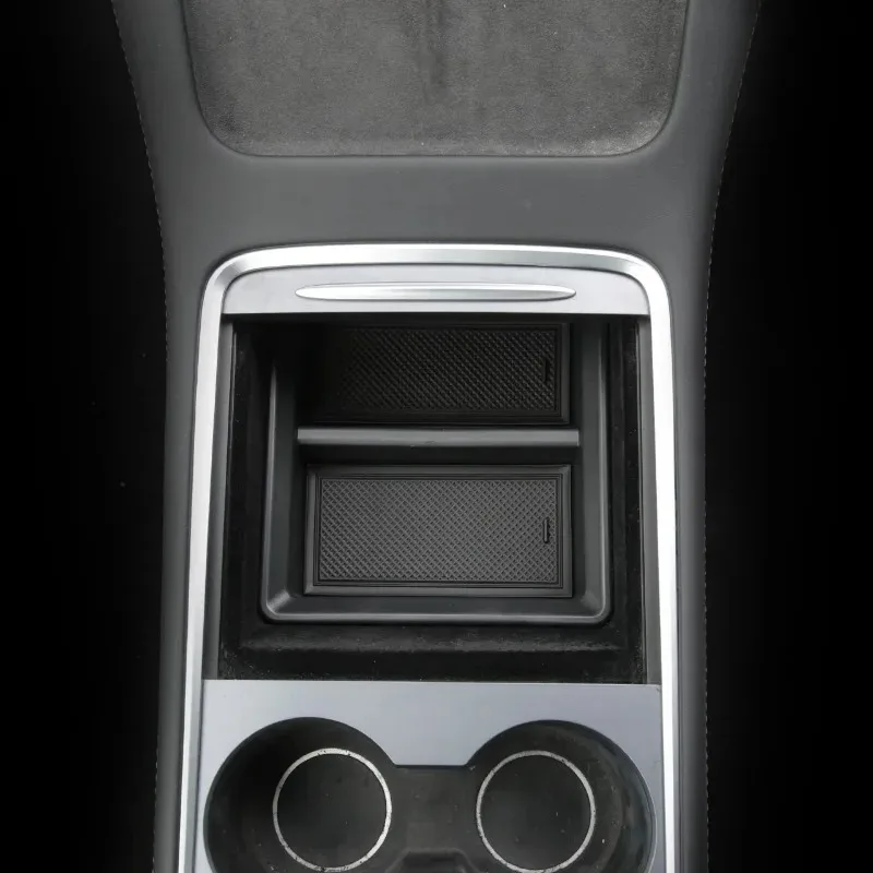 Zentrale Aufbewahrungsbox für Tesla Model 3/Y/3+ Modely Juniper Mittelkonsole Organizer Ablage Armlehnenfach Zubehör – Detail 9