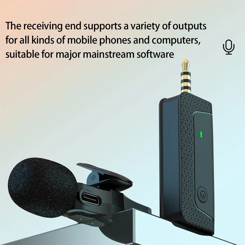 K35Pro Wireless Lavalier Mic For Interviews Video Podcast Audio Video Recording For Megaphones Cameras Laptop Live Gaming