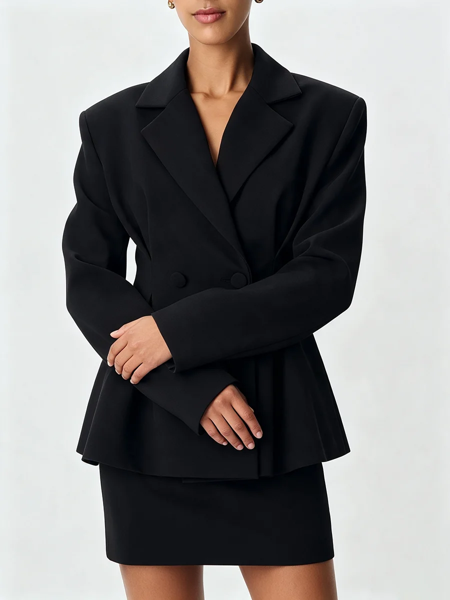 Jas Wanita Hitam Model Chic Ov - Blazer Women Oversized ulasan dan harga