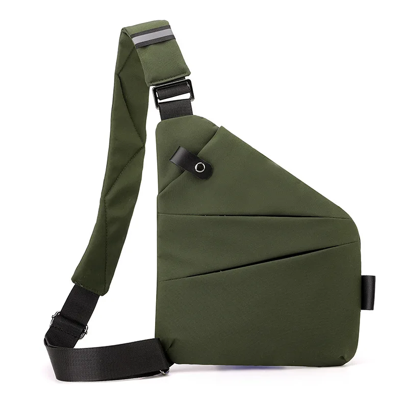 Green Bags for Men Waterproof Male Cross Body Messenger Bag Fanny Pack Sac Multifunction Chest Bags Anti Theft Single Crossobdy