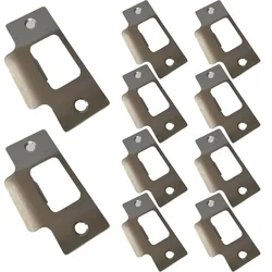 5/10pcs Tubular Latch Replacement Striker Plate Standard Single Tongue/guide Lock 69X37.5X0.8mm For Bathroom Home Accessories ﻿