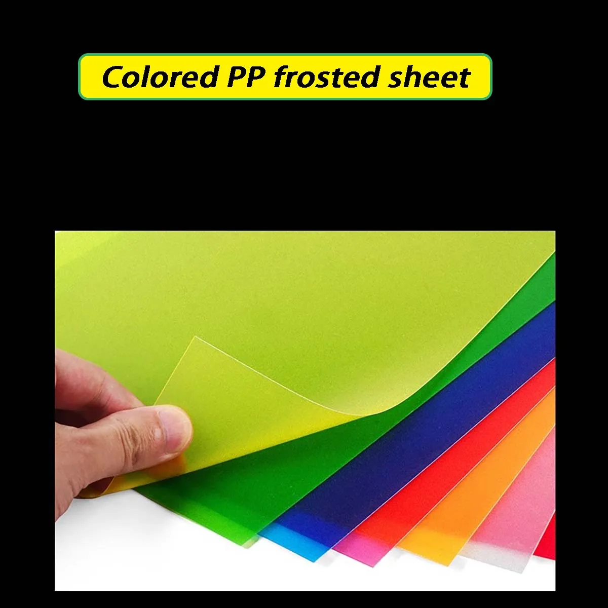 

PP Sheet Colored Translucent Plastic Film - Red/Blue/Green/Black/White Frosted Rigid Hard Board Thin Film for Craft & DIY