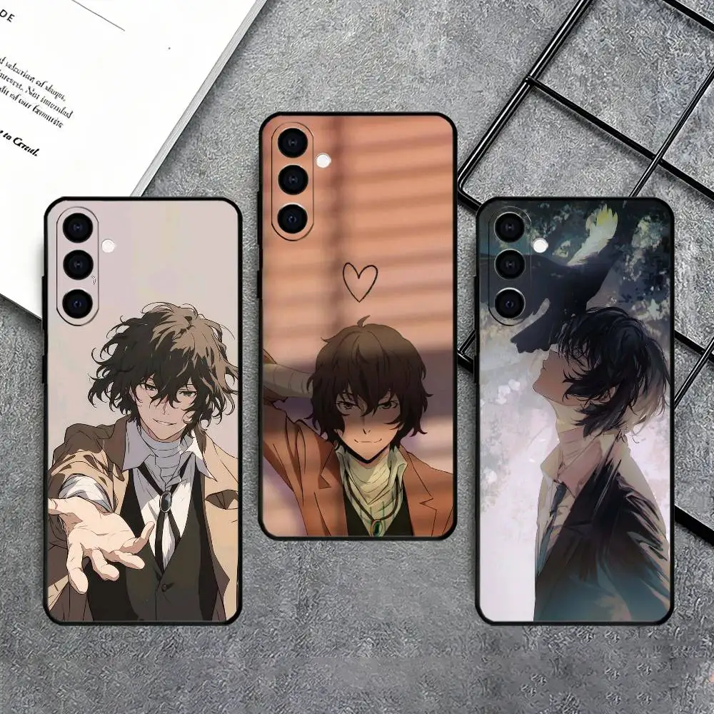 Anime B-Bungo Stray Dogs Dazai Osamu Phone Case Black Silicone Soft For Samsung Galaxy A73,A72,A71,A70,A53,A52,A51