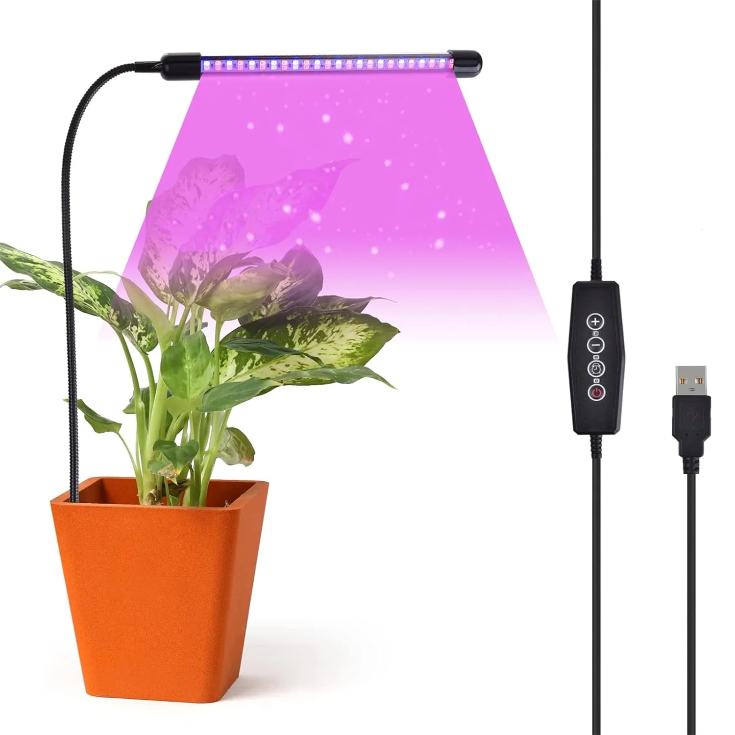 

LED Plant Growth Lamp Indoor 5V Full Spectrum Growth Lamp USB Red Blue 2Colors Dimmable Indoor Succulent Growth Lighting