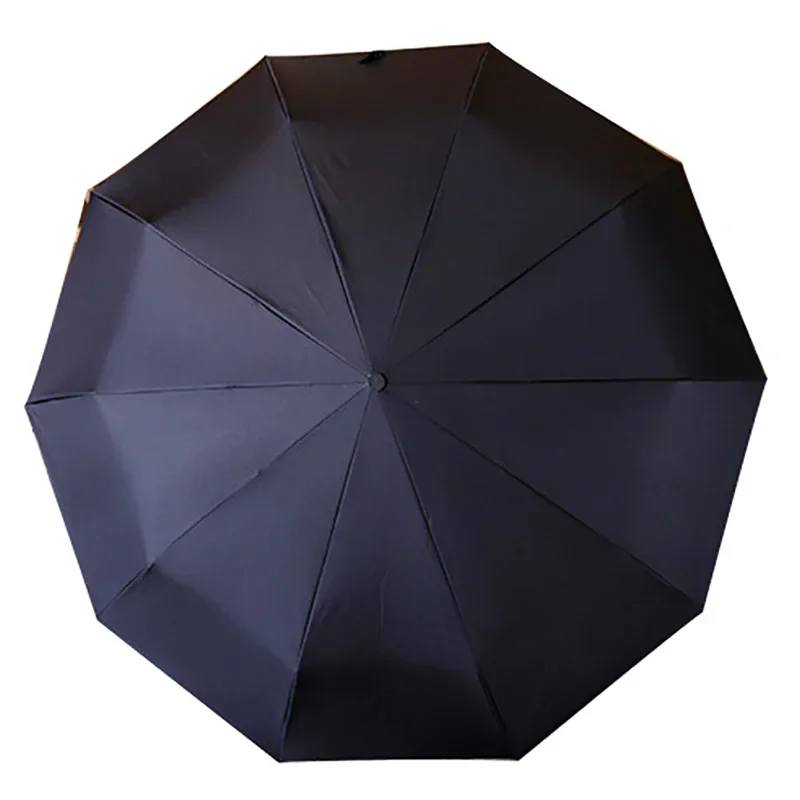 Classic English Style Umbrella Men Automatic 10Ribs Strong WindResistant 3 Folding Umbrella Rain Business Male Quality Parasol