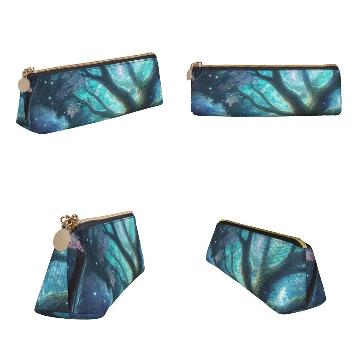 Glowing Enchanted Forest With Fairies And Magical Creatures Pencil Cases Pen Holder Pen Box Pencil Bag for Kids Gifts