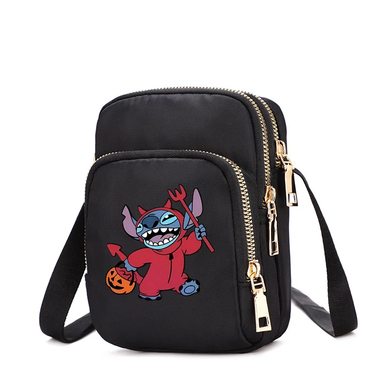 Süße Stitch Damentaschen Umhängetasche Disney Handy Geldbörse Taschen für Frauen Weibliche Umhängetasche Halloween Stitch Lady Taschen