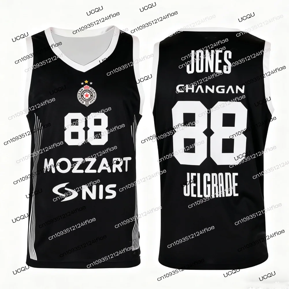 

Partizan Belgrade 25/26 Basketball Jersey Serbian Men Quick-drying Vest Fan Specific Jersey Kit Basketball Training Uniform