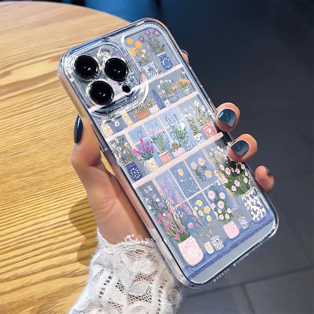 Kreatives Bücherregal-Muster Transparente Handyhülle für iPhone 15 Pro Max 16 13 17 14 ProMax 12 11 Plus 7 8 XS XR Klare Schutzhülle – Detail 2