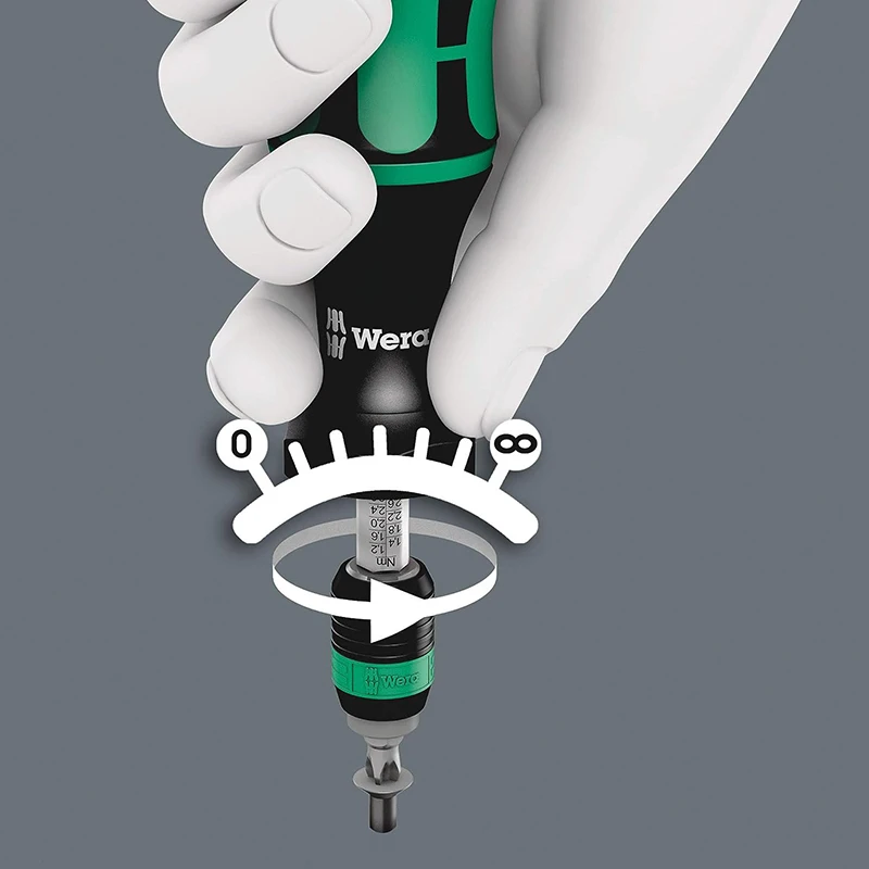 WERA 05074739001 7440/41/42 Kraftform Adjustable Torque Screwdriver Quick Installation Self-Locking Simple Operation
