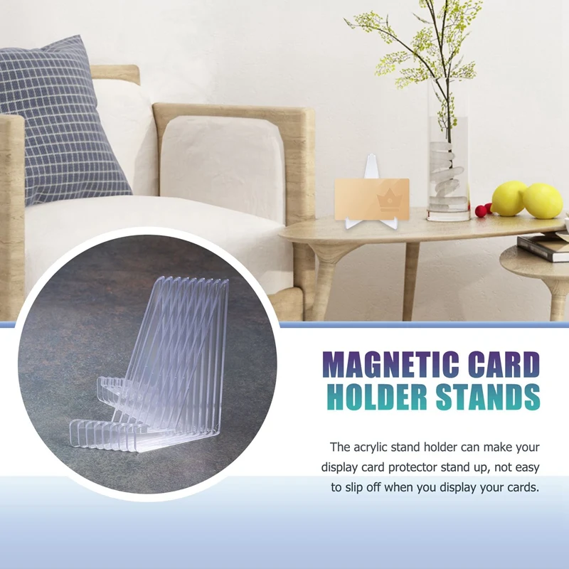 10Pcs 35PT-360PT Card Sleeves Display Holder Acrylic Stands Small Rack For Baseball Football Sports Card Trading&Display