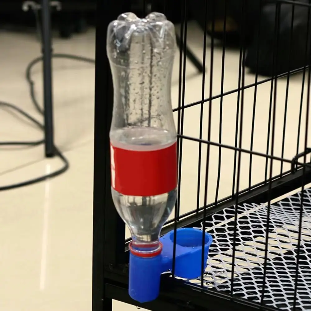Large Capacity Pet Bird Waterer Plastic Thickened Automatic Drinker Double-mouth Bottle Interface Parrot Cage Waterer