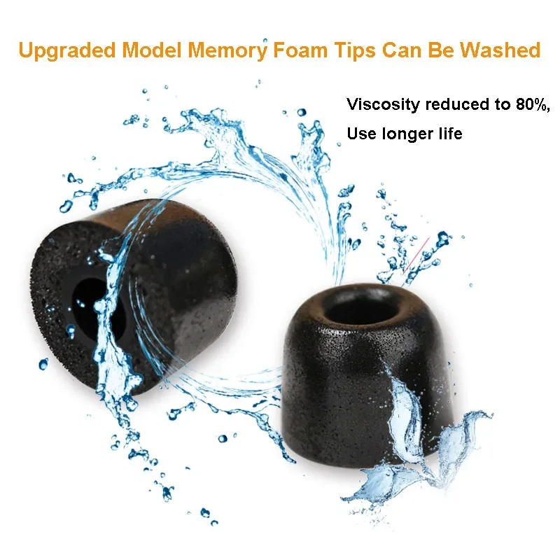 10Pairs T500 Memory Foam Ear Tips 4.9mm In-Ear Earphone Pads Enhanced Bass 5.0-6.0mm Headset Earbud Accessories