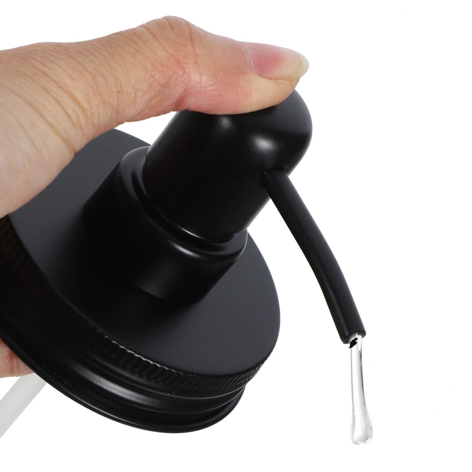 

2Pcs Metal Pump Lid for Mason Jar Dispenser Top Cap Replaceable Jar Pump Lid for Kitchen Bathroom Storage Use Canning Lids