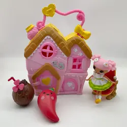Mini Lalaloopsy Doll with Accessory Play n Go House Coconut Pepper for Children Girls Doll Cute Figures House