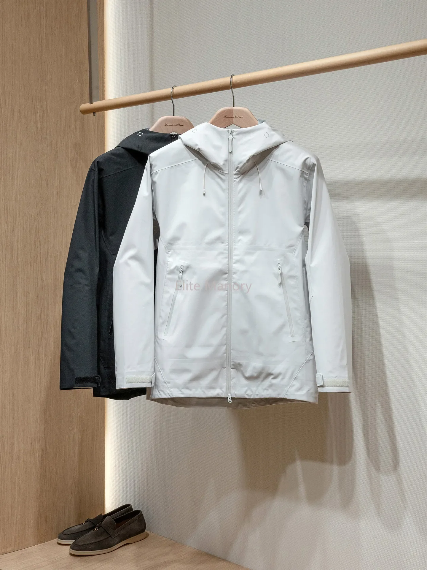 

Laminated three-proof fabric, light and thin men's hooded jacket jacket
