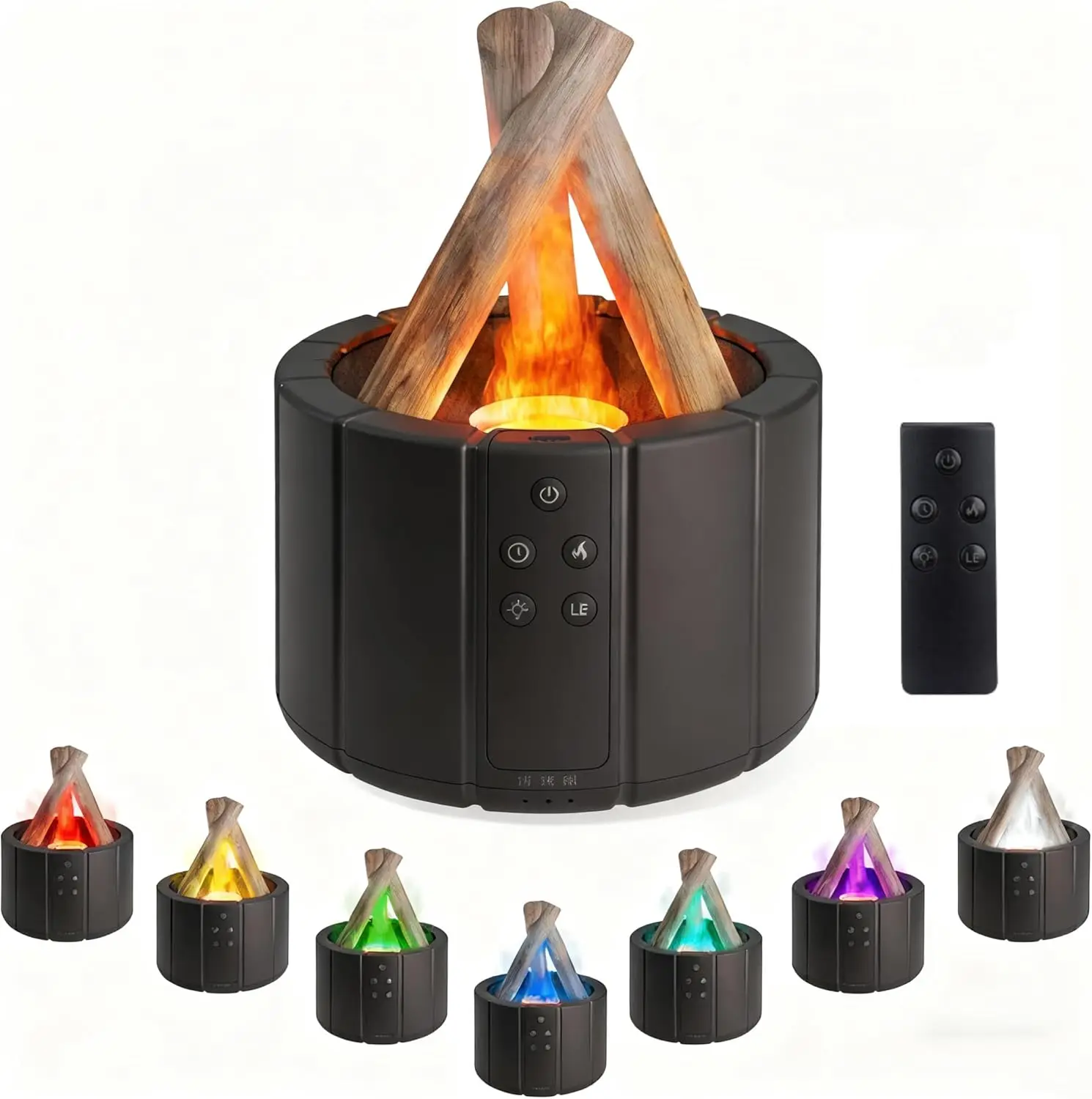 2026 New Upgrade Flame Essential Oil Diffuser 250ml, Bonfire Aromatherapy Diffuser Cool Mist Humidifier With 7
