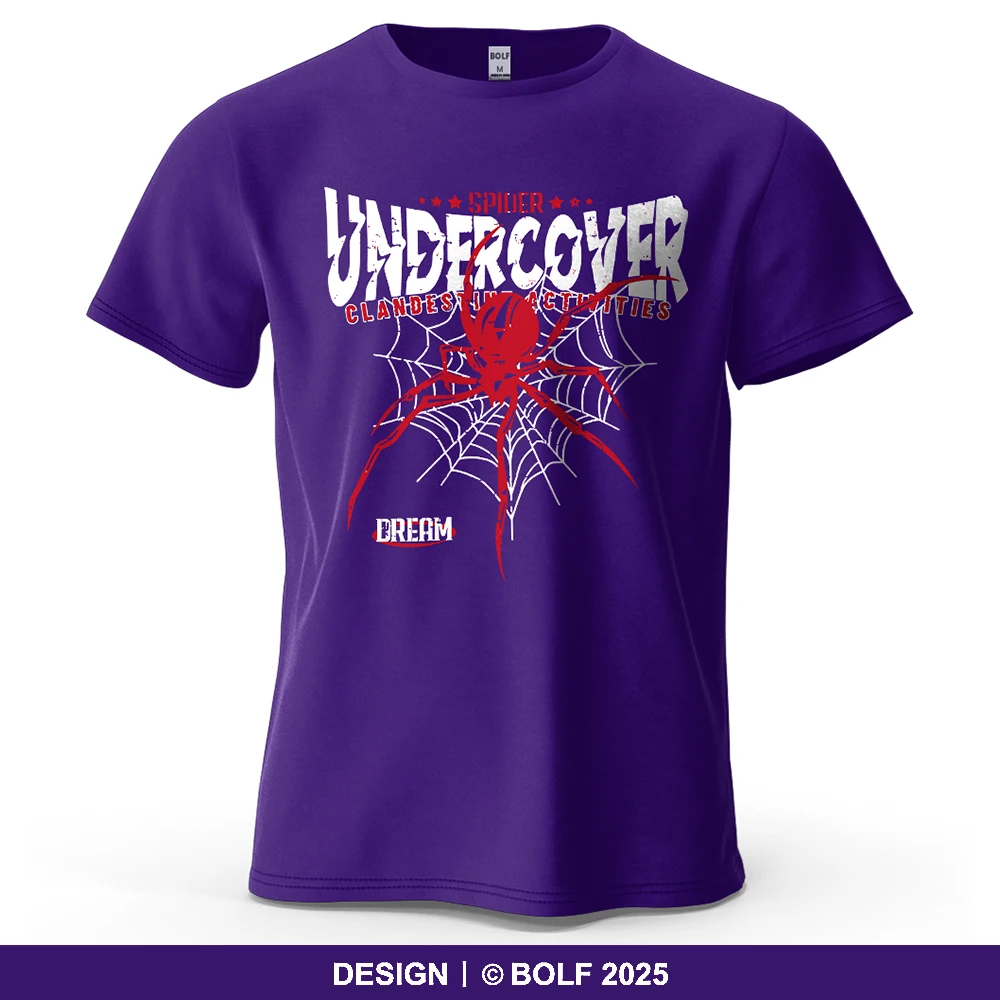 Clandestine Spider Mysterious Bedrucktes Herren-T-Shirt aus 100 % Baumwolle, übergroß, coole Grafik-T-Shirts für Damen, Tops, T-Shirts, Streetwear