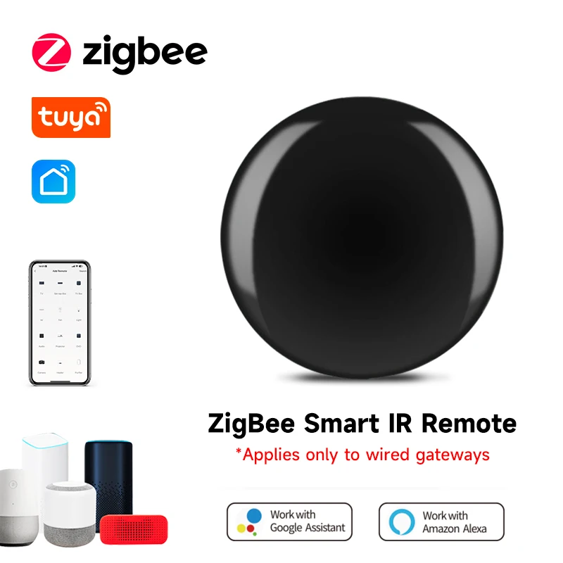 Zigbee IR Control remoto Tuya Smart Home Control remoto para TV DVD aire acondicionado AUD funciona con Alexa Google Home