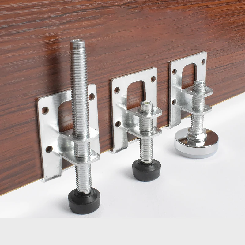 2Pcs Furniture adjustable support feet Wardrobe Adjust support pad cabinet sofa Base Bracket level heighten hardware Accessories