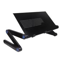 Foldable Laptop Desk Ergonomic Bed Study Table Portable Computer Tables Black Trays Eating Heat Dissipation Holes Adjustable