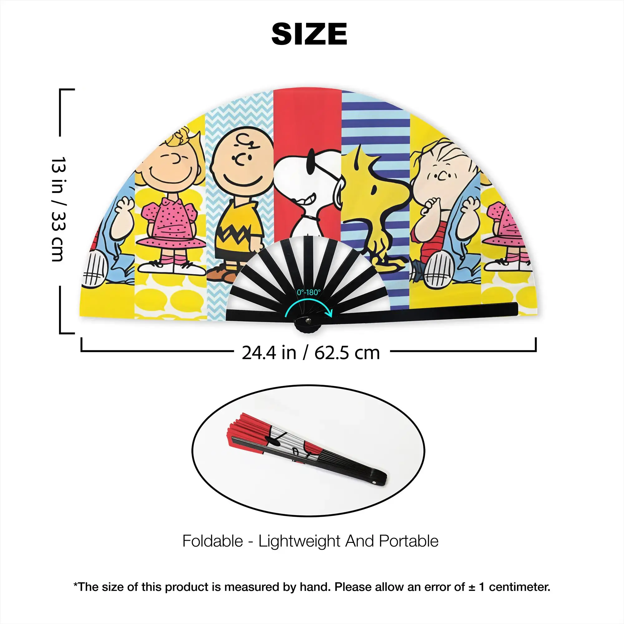Peanuts Sally Brown Snoopy Folding Fan Oriental Art Charlie Brown Woodstock High-Quality Fans Gift Classic Decorative Hand Fan view 3