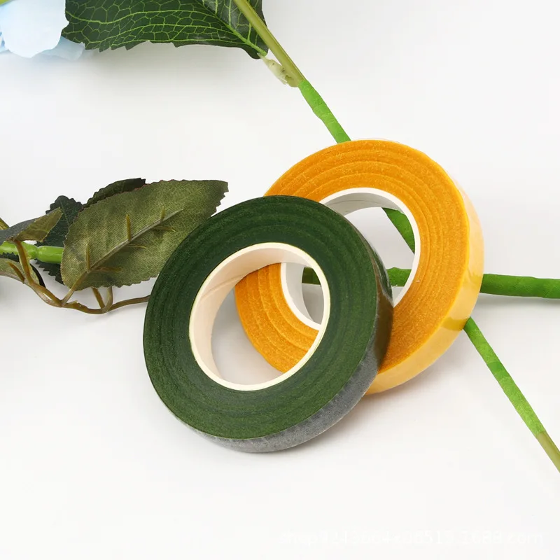 12m * 45m/ROLL tape Flower green tape Artificial flower stamen wrapped Flower green tape Elastic tape Corsages Buttonhole