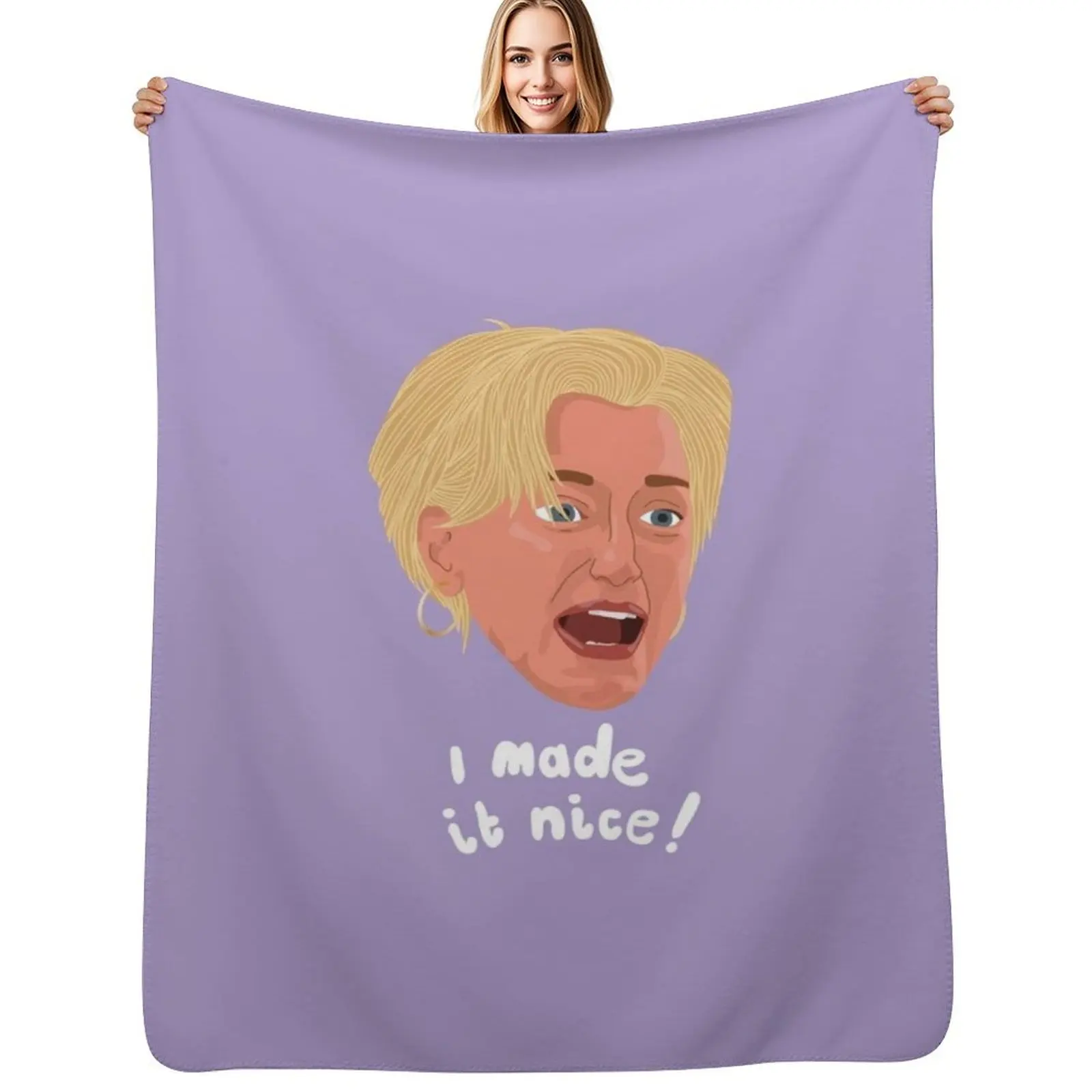 Dorinda I Made It Nice Throw Blanket blankets ands Bed linens decorative funny gift Personalized Gift Soft Blankets