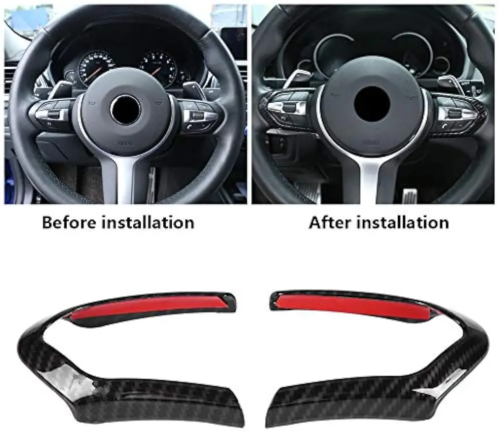 Carbon Fiber Car Steering Wheel Decorative Frame Suitable For BMW F20 F22 F30 F32 F10 F06 F15 F16 F25 F26