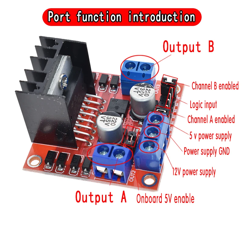 LIZAO L298N driver board module L298 stepper motor smart car robot breadboard peltier High Power