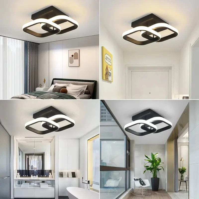 Modern LED Aisle Ceiling Light, 22W Ceiling Lamp Surface Mounted 3-Color Lighting for Bedroom Living Room Corridor Home Lighting