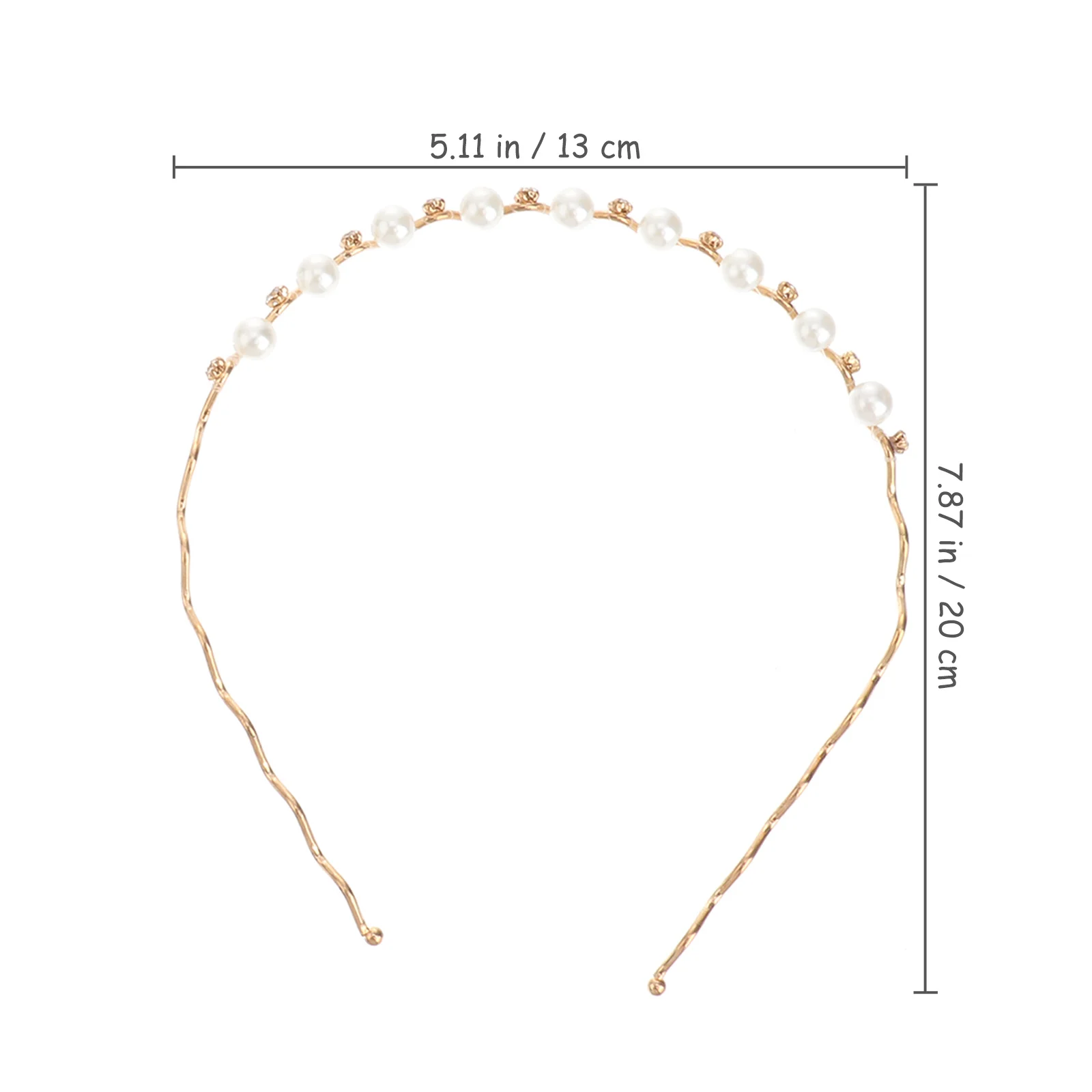 

Crystal Headband Pearl Rhinestones Hairband Women Hairband for Wedding Party Everyday Wear Gift Accessories Hair Tool